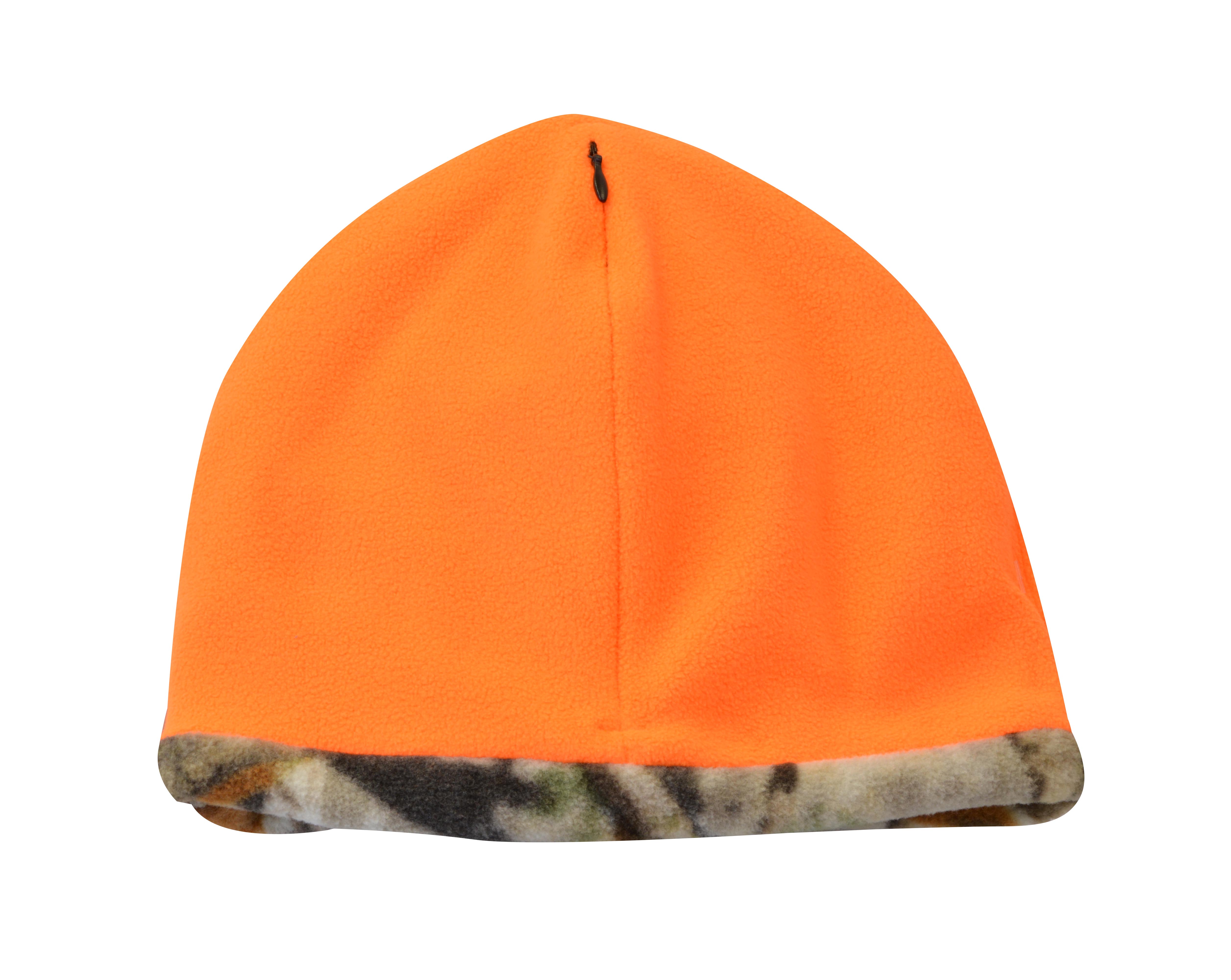 KC Caps® Mossy Oak Reversible Orange Camo Hunting Fleece Beanie Sport